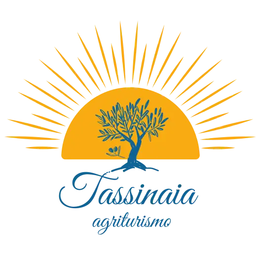 Logo dell'agriturismo Tassinaia, simbolo dell'ospitalità e della tradizione toscana.